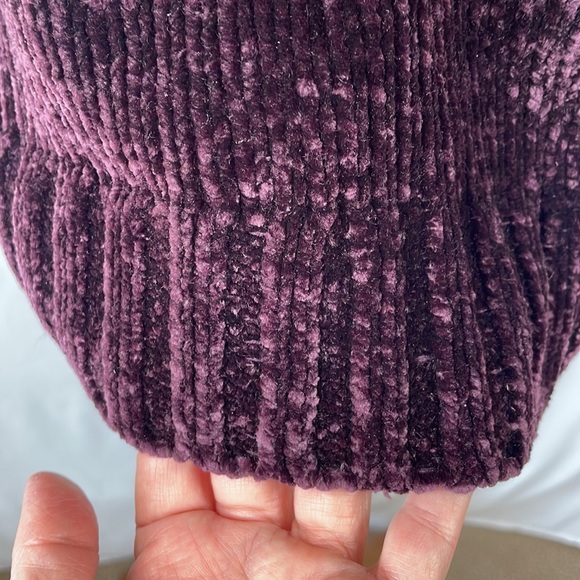 Orvis Plum/Purple Extremely Soft Ribbed Oversized Sweater - Size Small - Picture 5 of 12
